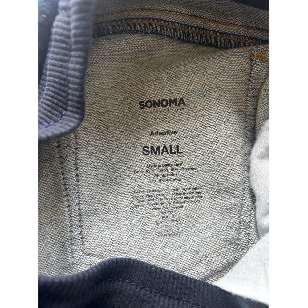 Sonoma Adaptive Jeans Kids Small Blue Elastic Waist Hook‎ and Loop Leg Openings
